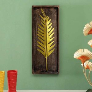 Samit Craft Metallic Leaf Art on MDF Board (20 x 8 Inches)