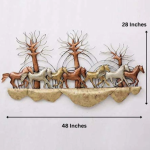 Alternative view of 7 Horses On Mountain Wall Art With LED (48 x 28 Inches)